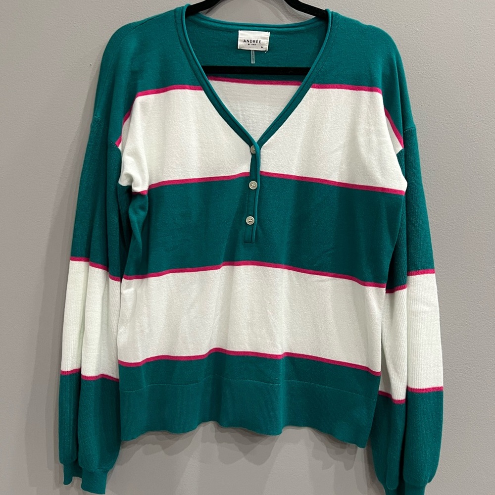 Bold, Striped, COLLEGIATE Sweater - MEDIUM - EUC!